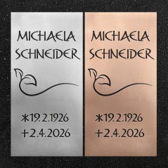 Schrifttafel vertikal "Blattranke"