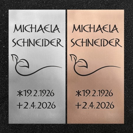 Schrifttafel vertikal "Blattranke"