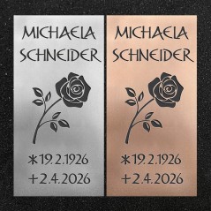 Schrifttafel vertikal "Rose"