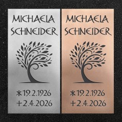 Schrifttafel vertikal "Baum im Wind"