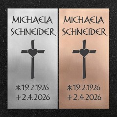 Schrifttafel vertikal "Herzkreuz"