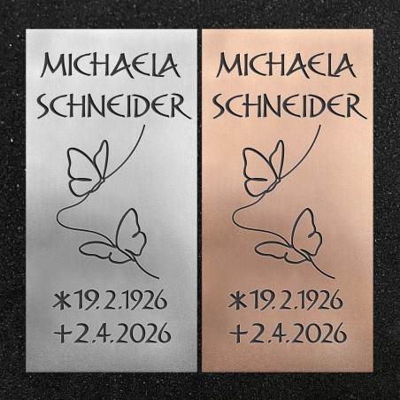 Schrifttafel vertikal "Schmetterlinge"