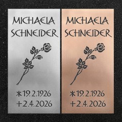 Schrifttafel vertikal "Rosenzweig"