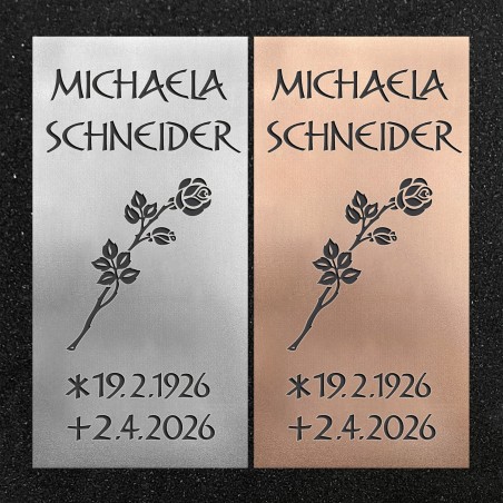 Schrifttafel vertikal "Rosenzweig"