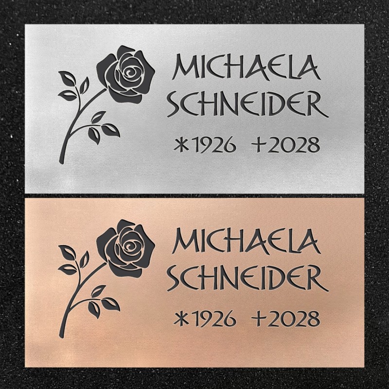 Schrifttafel horizontal "Rose"