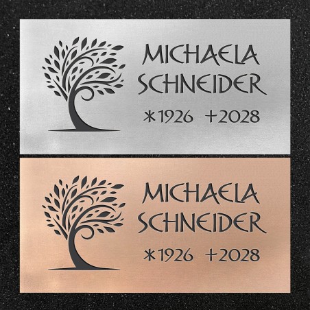 Schrifttafel horizontal "Baum im Wind"