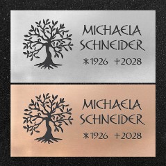 Schrifttafel horizontal "Baumkrone"