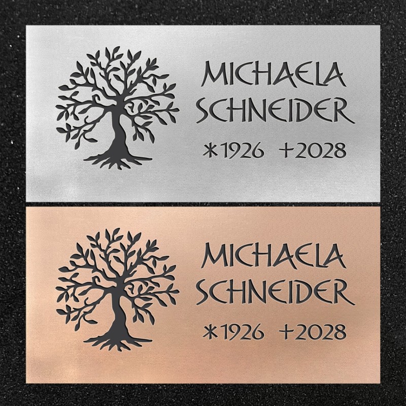 Schrifttafel horizontal "Baumkrone"