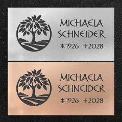 Schrifttafel horizontal "Olivenbaum"