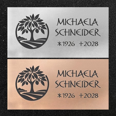 Schrifttafel horizontal "Olivenbaum"