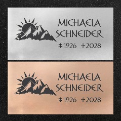 Schrifttafel horizontal "Sonnenaufgang"