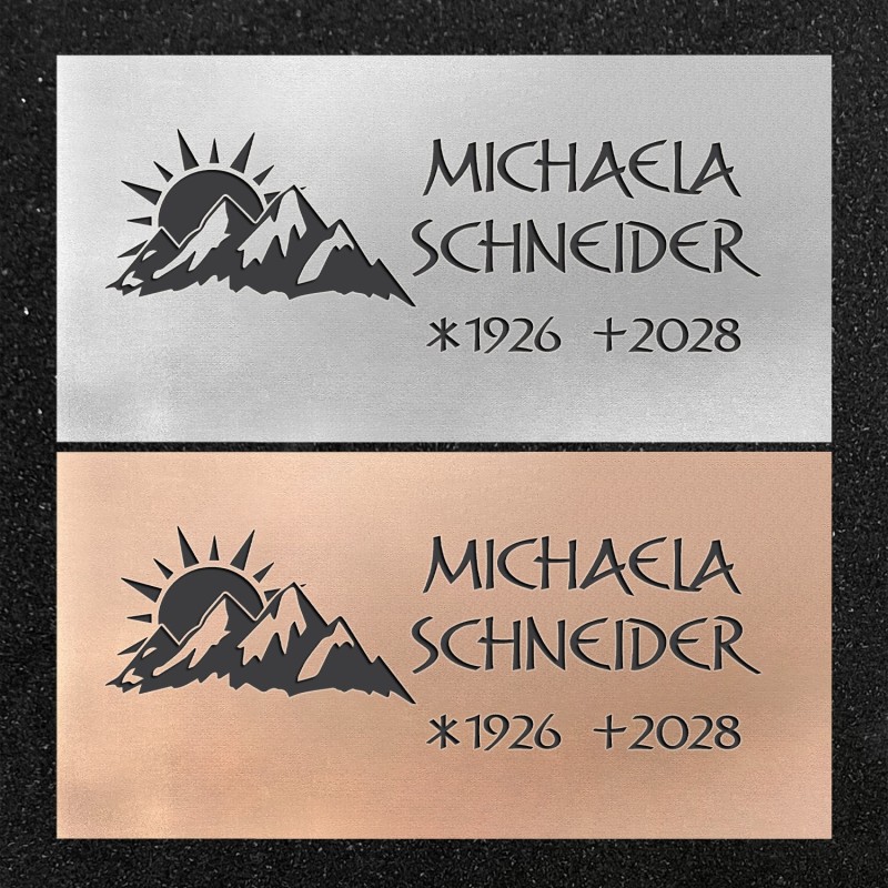 Schrifttafel horizontal "Sonnenaufgang"