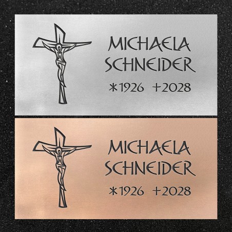 Schrifttafel horizontal "Christus am Kreuz"