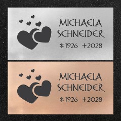 Schrifttafel horizontal "Herzen"