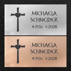 Schrifttafel horizontal "Herzkreuz"