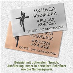 Schrifttafel horizontal "Baum mit Kreuz"