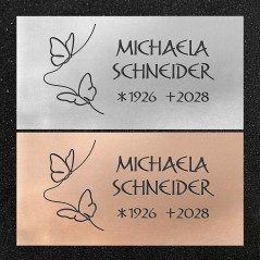 Schrifttafel horizontal "Schmetterlinge"