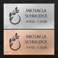 Schrifttafel horizontal "Blumenranke"