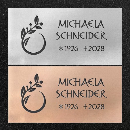 Schrifttafel horizontal "Blumenranke"