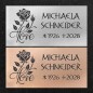 Schrifttafel horizontal "Rose Love"