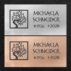 Schrifttafel horizontal "Blätterbaum"