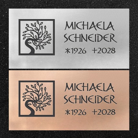 Schrifttafel horizontal "Blätterbaum"