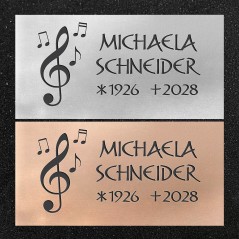 Schrifttafel horizontal "Notenschlüssel"