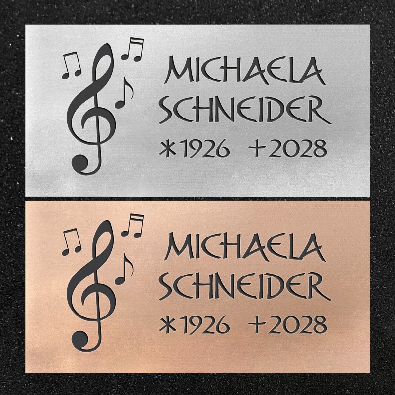 Schrifttafel horizontal "Notenschlüssel"