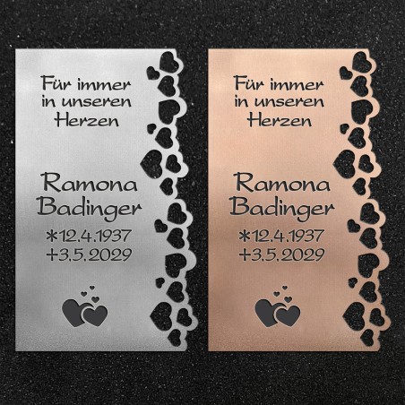 Design-Schrifttafel "Herzenband"