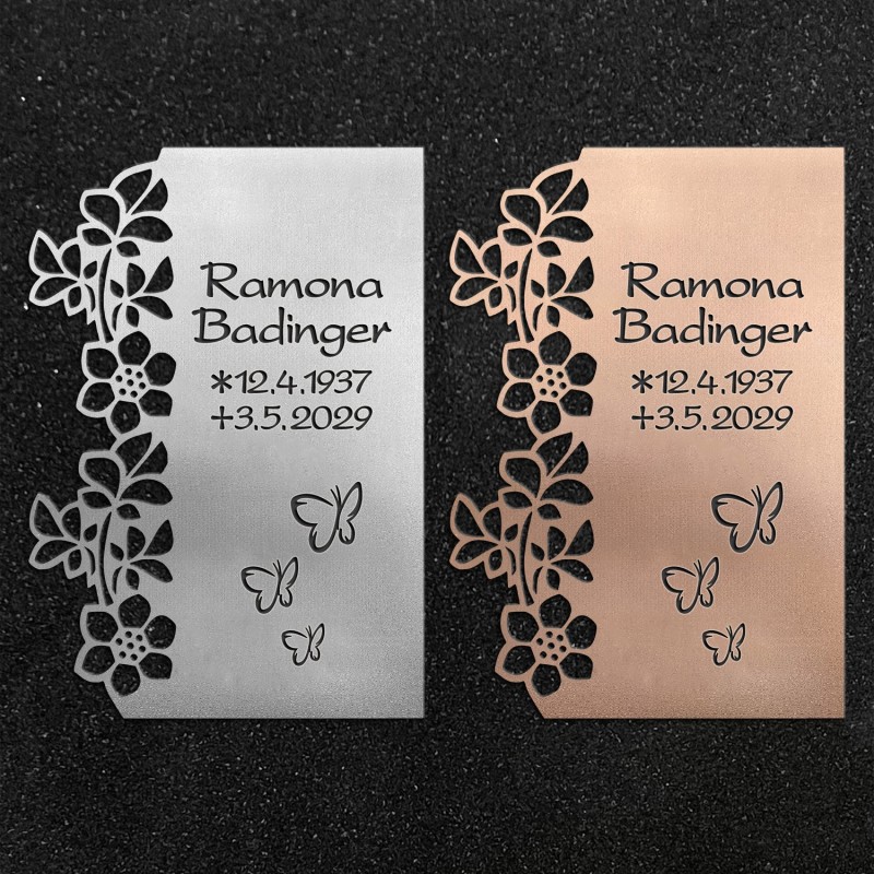 Design-Schrifttafel "Blumenband" Design-Schrifttafel "Blumenband"