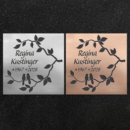 Design-Schrifttafel "Vögel Zweige"