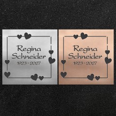 Design-Schrifttafel "Herzenrahmen"