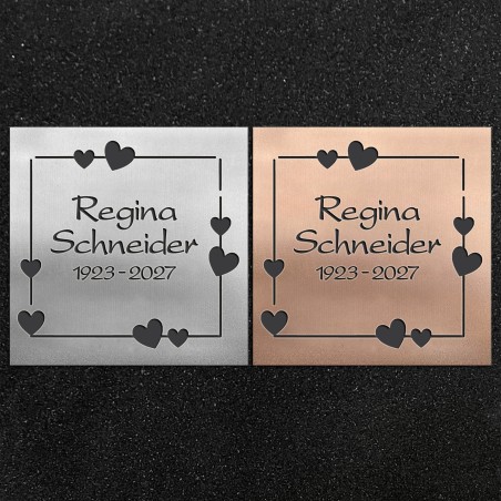 Design-Schrifttafel "Herzenrahmen"