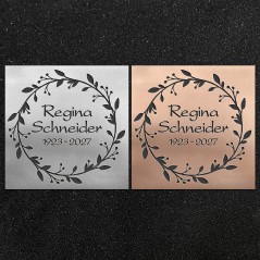Design-Schrifttafel "Blumenranke"