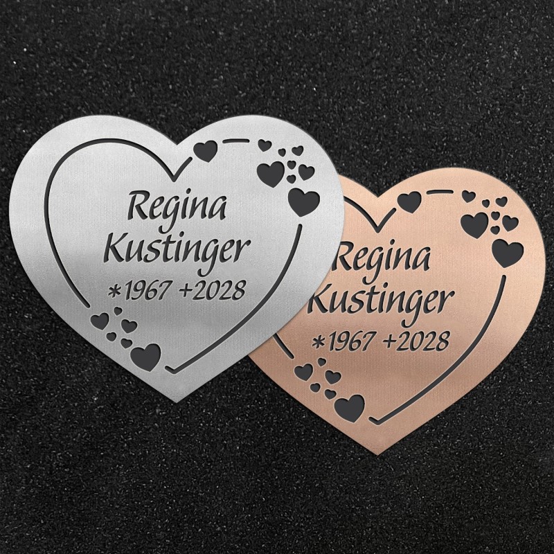 Design-Schrifttafel "Herz mit Herzen"