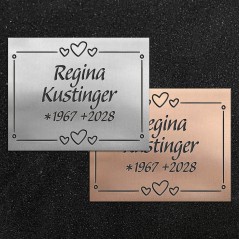 Design-Schrifttafel "Herzenornament"