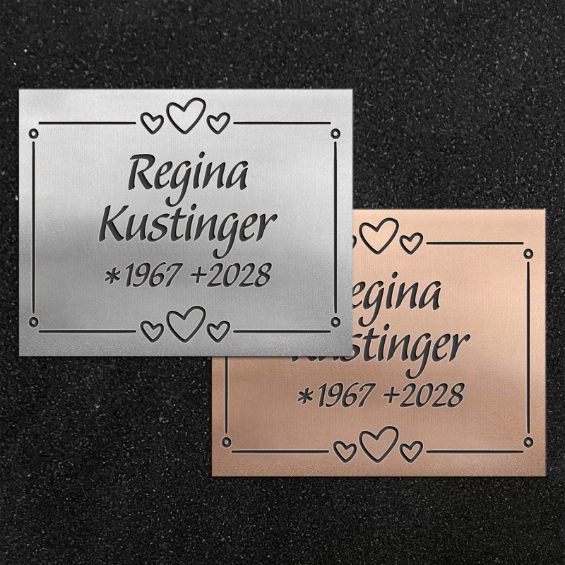 Design-Schrifttafel "Herzenornament"