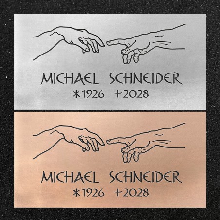 Schrifttafel horizontal "Erschaffung Adam"