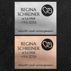 Design-Schrifttafel "Herzen"