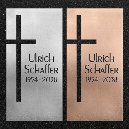 Design-Schrifttafel "Kreuz"