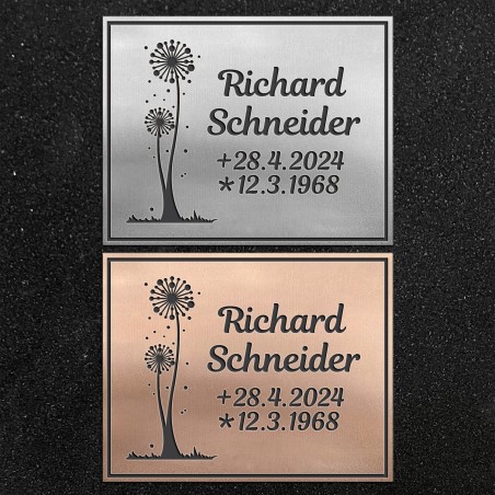 Design-Schrifttafel "Pusteblumen"