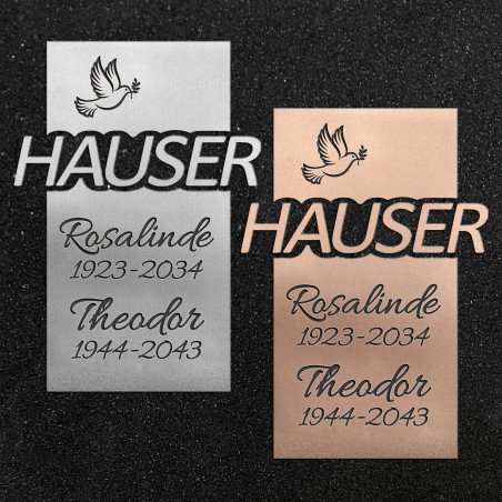 Schrifttafel mit Schriftzug "Design 3"