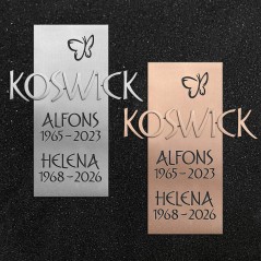 Schrifttafel mit Schriftzug "Design 4"