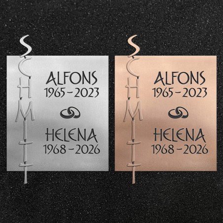 Schrifttafel mit Schriftzug "Design 6"