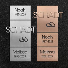 Schrifttafel mit Schriftzug "3-teilig"