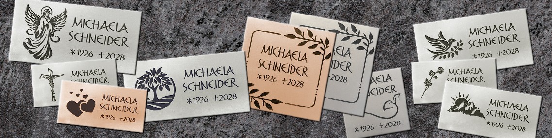 Schrifttafeln horizontal