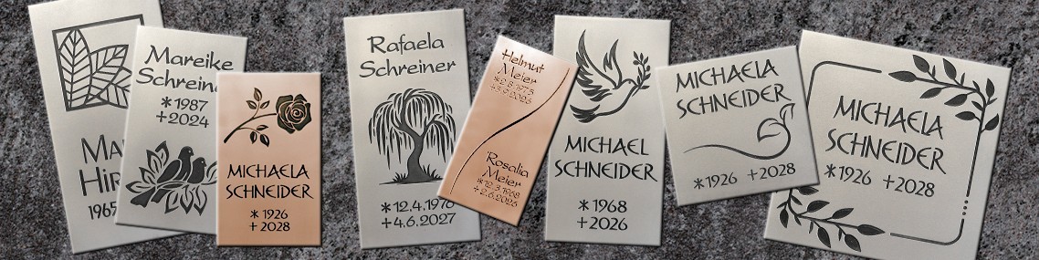 Schrifttafeln vertikal